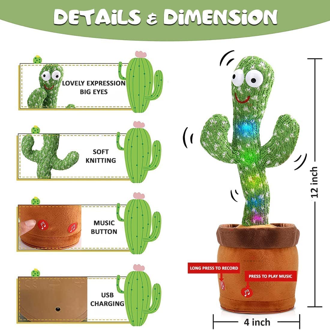 Dancing Cactus Talking Toy