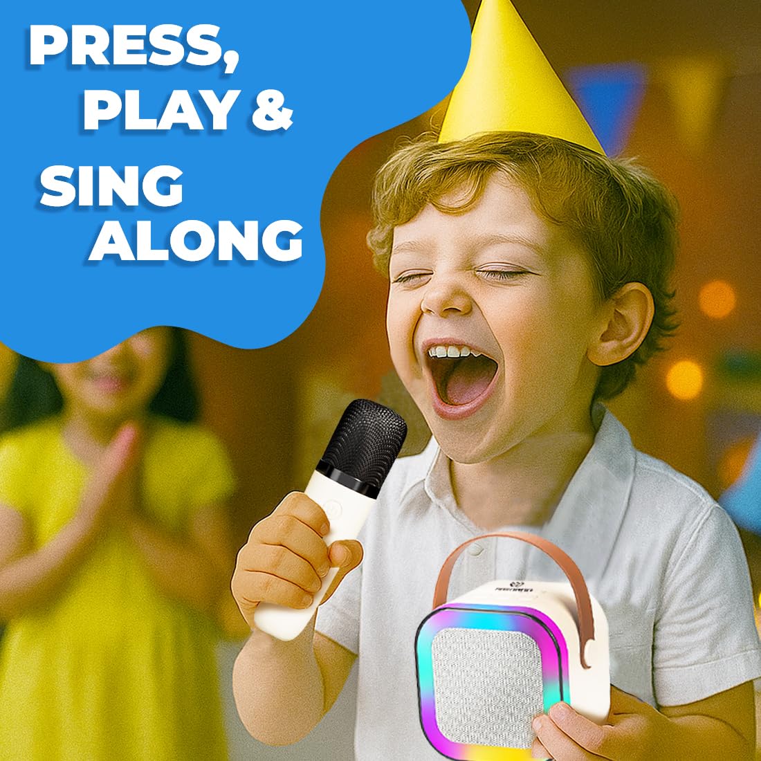 Rechargeable Karaoke Mic with Speaker for Kids